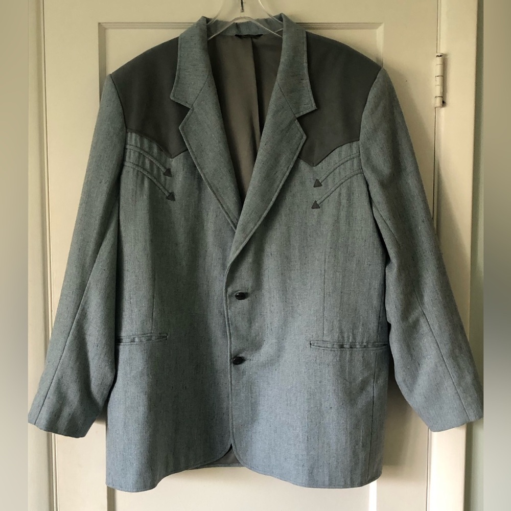 Pioneer Wear Blazer Jacket Wool Western Suit Sport Coat Cowboy USA SZ 52L